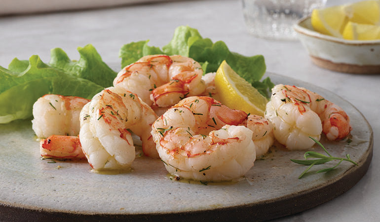 Wild caught Argentina Red Shrimp 16-20 ct. Cleaned & Devianed Tail-on. 2lb Bag