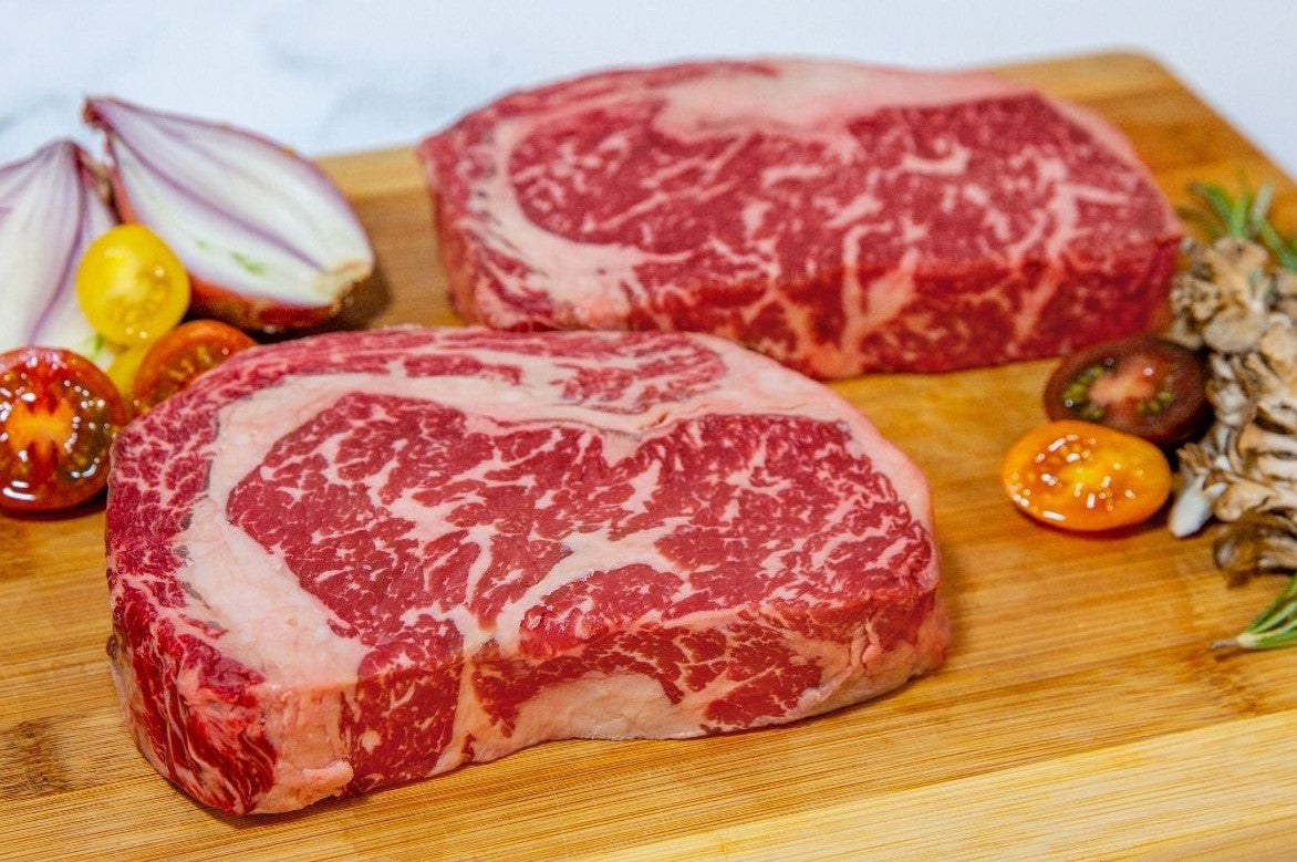 Australian Waygu Ribeye BMS 7  Buy 2 @$75 ea. Buy 3 Steaks get 4th free!